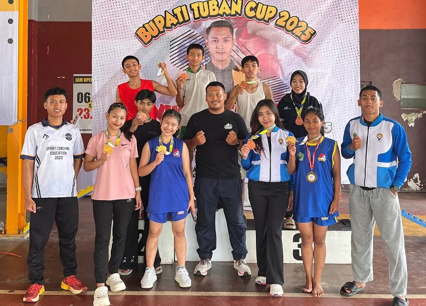 Refi Marinda, mahasiswa ITN Malang meraih juara 3 pada Kejuaraan Wushu Sanda Bupati Tuban Cup 2025. Foto/dok ITN Malang