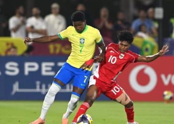 Timnas Indonesia U-17 harus mengakui keunggulan Brasil U-17 dengan skor akhir 0-4 pada laga kedua Grup H Piala Dunia U-17 2025. /Foto: Dok. FIFA