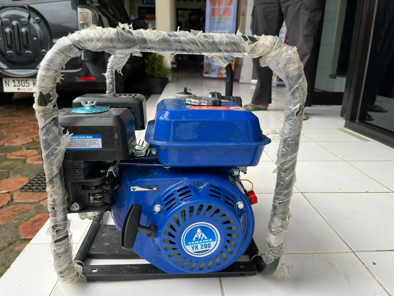 Salah satu pompa air yang dicuri tersangka. Foto: Polres Malang