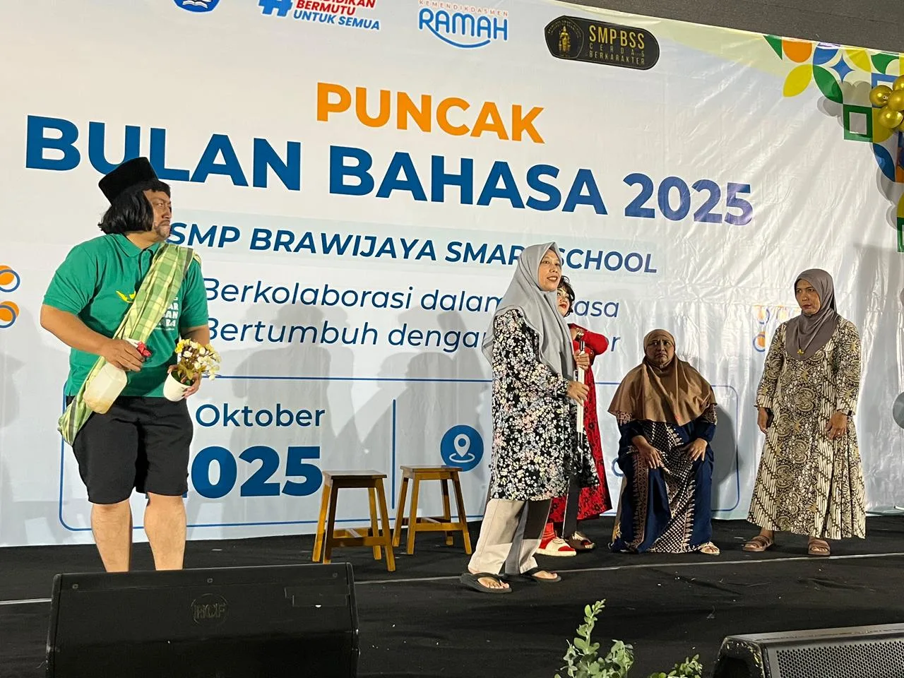 Peringatan Bulan Bahasa SMP Brawijaya Smart School (BSS). Foto/dok