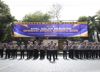 Apel gelar pasukan Operasi Zebra Semeru 2025. Foto: Polres Malang