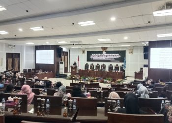 Rapat paripurna penetapan Ranpeda APBD 2026 Kota Malang. (Foto/M Sholeh)