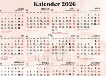 daftar hari libur - Daftar Hari Libur Nasional dan Cuti Bersama Tahun 2026