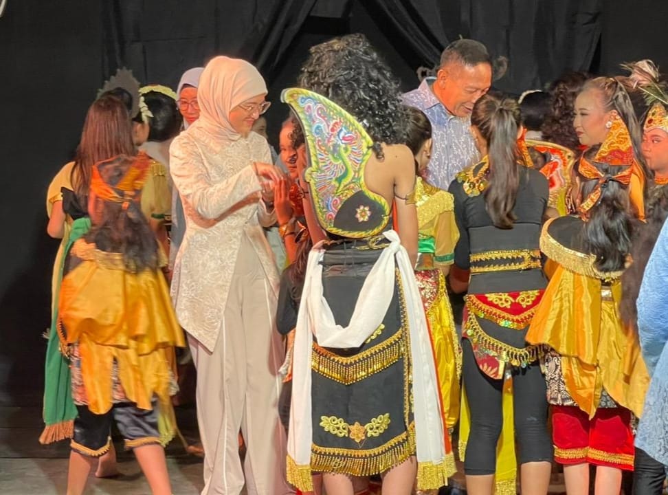 Pertunjukan seni budaya khas Malang di DKM. (Foto/M Sholeh)