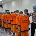 Beberapa tersangka dari kasus-kasus yang ditangani Polres Malang. Foto: Aisyah Nawangsari Putri