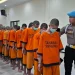Beberapa tersangka dari kasus-kasus yang ditangani Polres Malang. Foto: Aisyah Nawangsari Putri