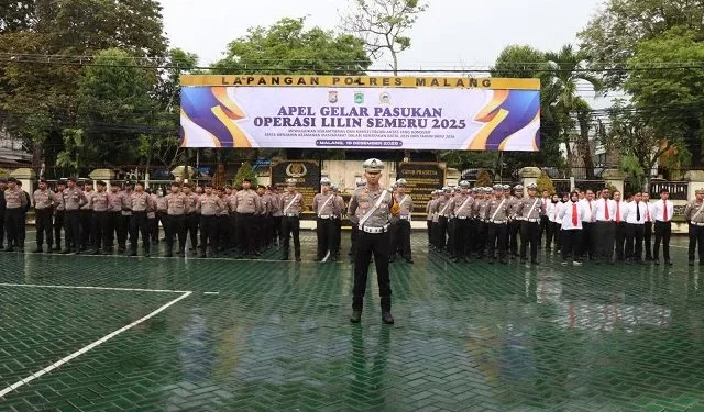 258 personel gabungan disiagakan untuk Operasi Lilin Semeru 2025. Foto: Polres Malang