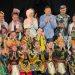 Ketua DPRD Kota Malang, Amithya Ratnaggani Sirraduhita menghadiri pertunjukan Wayang Topeng Panji Laras di DKM. (Foto/M Sholeh)