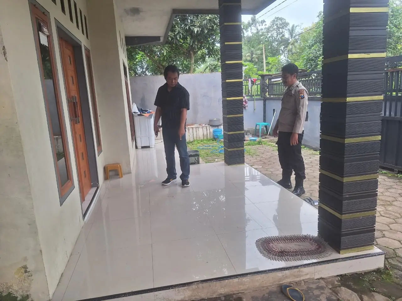 Lokasi terjadinya penusukan. Foto: Polres Malang