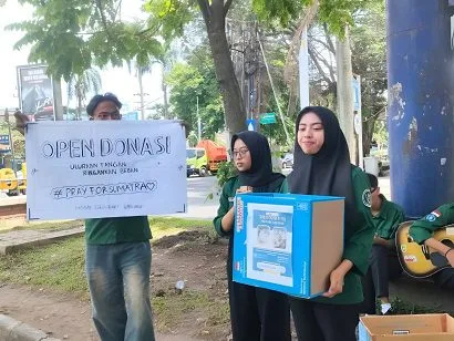 Dies Natalis ke-41 Prodi Pendidikan Geografi Unikama, gelar aksi sosial Geodonasi untuk korban bencana banjir di Sumatera. /Foto: Dok. Unikama.