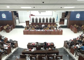 Rakor evaluasi penanganan banjir Kota Malang. (Foto/M Sholeh)