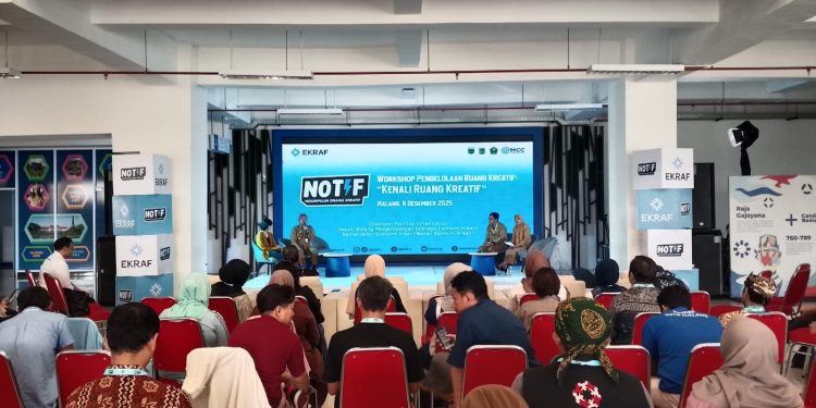 Workshop pengelolaan ruang krearif yang digelar di MCC. (Foto/M Sholeh)