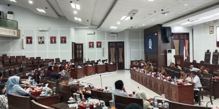 Rakor evaluasi penanganan banjir Kota Malang. (Foto/M Sholeh)