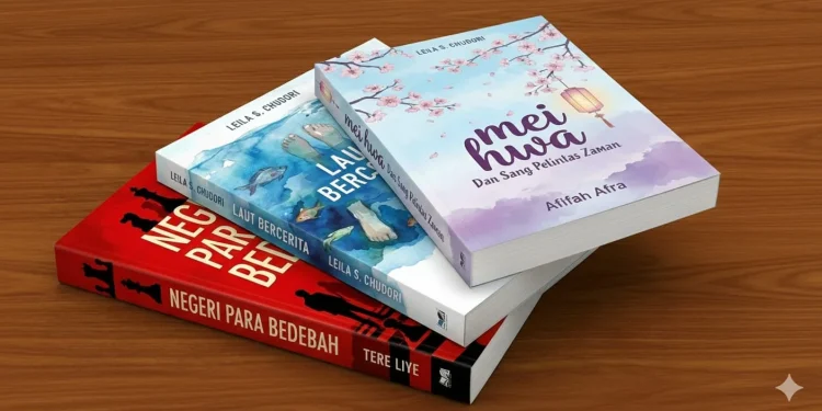  Tiga cover novel tentang gerakan mahasiswa. Foto / Gemini.