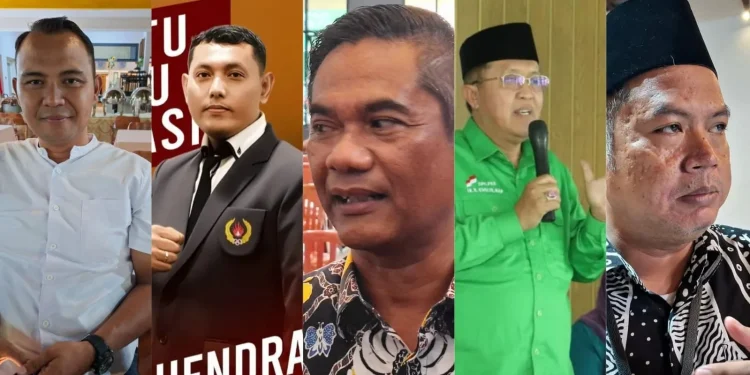 5 nama yang masuk bursa pencalonan Ketum KONI Kabupaten Malang. Foto: berbagai sumber