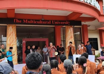 Jawab aspirasi, Rektor Unikama tegaskan komitmen untuk terus berbenah dan sebut peran mahasiswa sebagai mitra strategis. /Foto: Dok. Unikama.