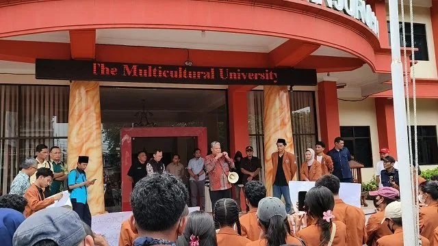 Jawab aspirasi, Rektor Unikama tegaskan komitmen untuk terus berbenah dan sebut peran mahasiswa sebagai mitra strategis. /Foto: Dok. Unikama.