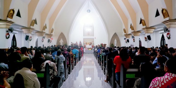 Misa Malam Natal di Gereja Santo Thomas Aquinas ITN Malang pada Rabu (24/12/2025). Foto/dok ITN Malang