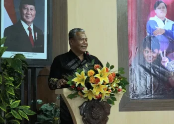 Rektor Unikama, Dr. Sudi Dul Aji, M.Si., membuka dan memberikan sambutan dalam Semifinal STMJ 2026 (Dok. Tugumalang.id)