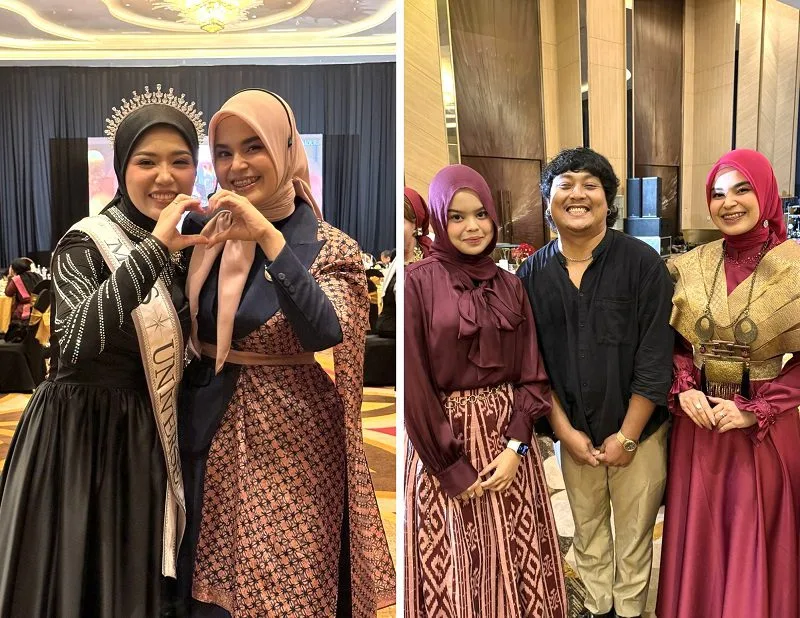 Sartika Sari bersama dengan ibu Lynda pemilik Herbamour dan bersama Mentik Wangi seorang konten kreator. Foto/dok