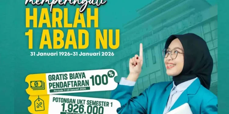 Rayakan Harlah 1 Abad NU bersama Unisma berikan program menarik, gratis biaya pendaftaran dan potongan UKT Semester 1 untuk calon mahasiswa. /Foto: Dok. Unisma.