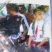 Pelajar di Kota Batu saat naik angkot gratis. Foto: Azmy