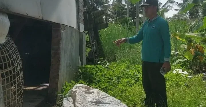 Tembok warga jebol akibat guncangan gempa Pacitan. Foto: BPBD Kabupaten Malang