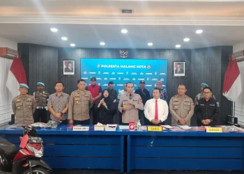 Kapolresta Malang Kota, Kombes Pol Putu Kholis Aryana perbolehkan warga beri tindakan pertama untuk bubarkan aksi balap liar. (Foto/M Sholeh)