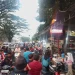 Lapak takjil bertenda liar di kawasan Jalan Suhat Malang. (Foto/M Sholeh)