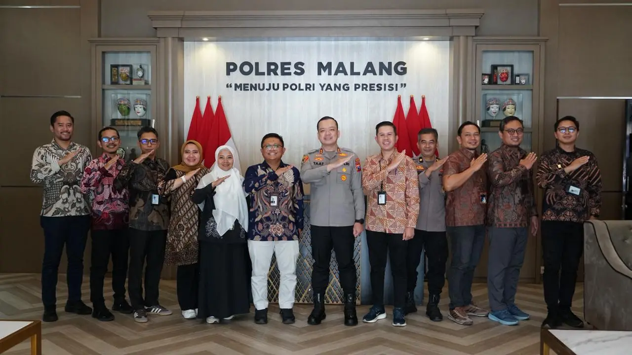 PLN UP3 Malang beraudiensi dengan Polres Malang. Foto/dok PLN UP3 Malang
