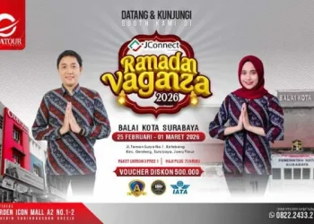 Chatour Travel hadirkan promo spektakuler di event JConnect Ramadan Vaganza 2026, DP Rp 1 juta bisa berangkat umrah. /Foto: Dok. Chatour Travel.