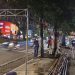Pembongkaran tenda liar yang disewakan ke pedagang takjil di Suhat Malang. (Foto/Polresta Malang Kota)