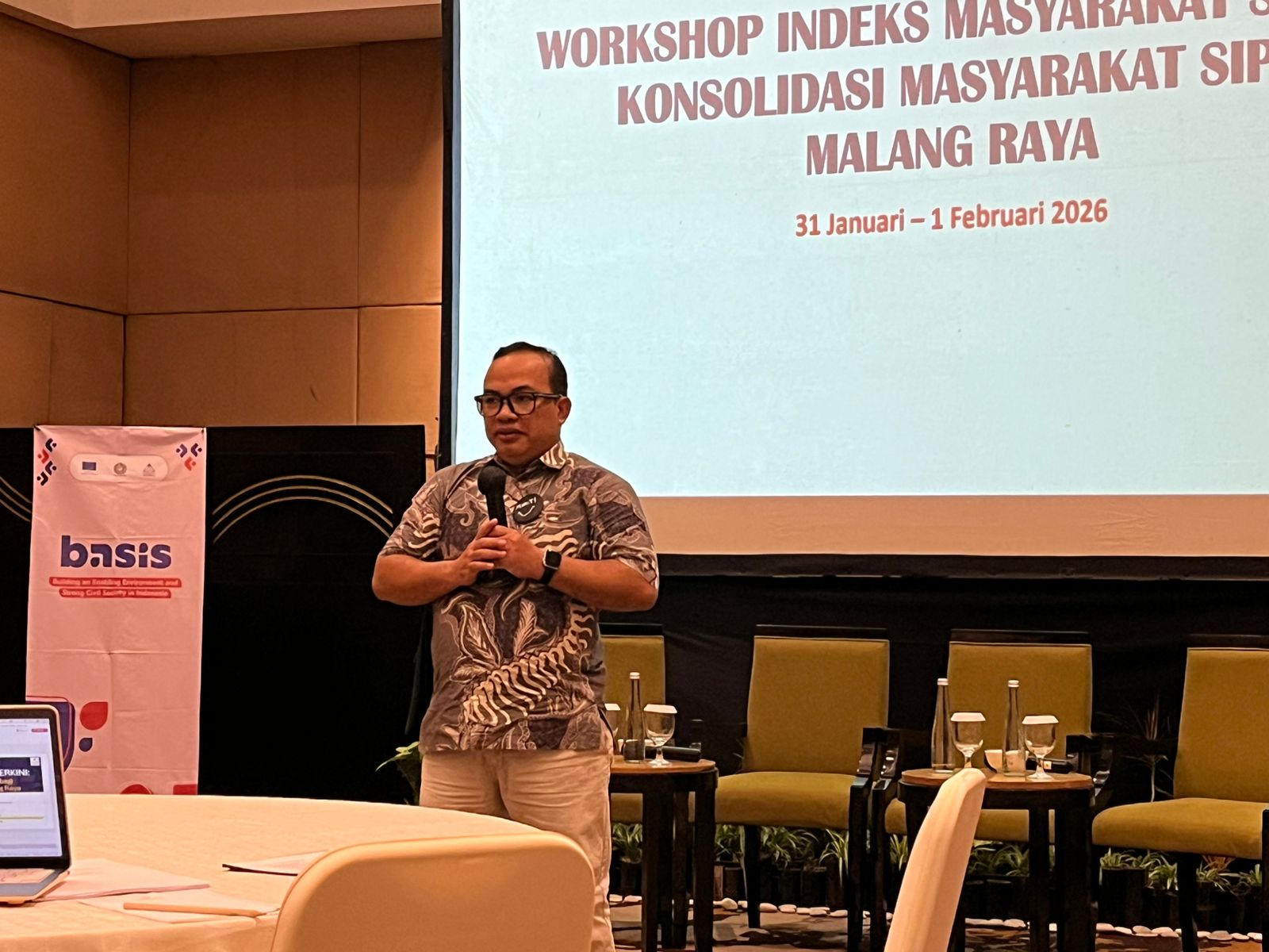 Muktiono, Ketua SEPAHAM saat memberikan sambutan. Foto/Herly