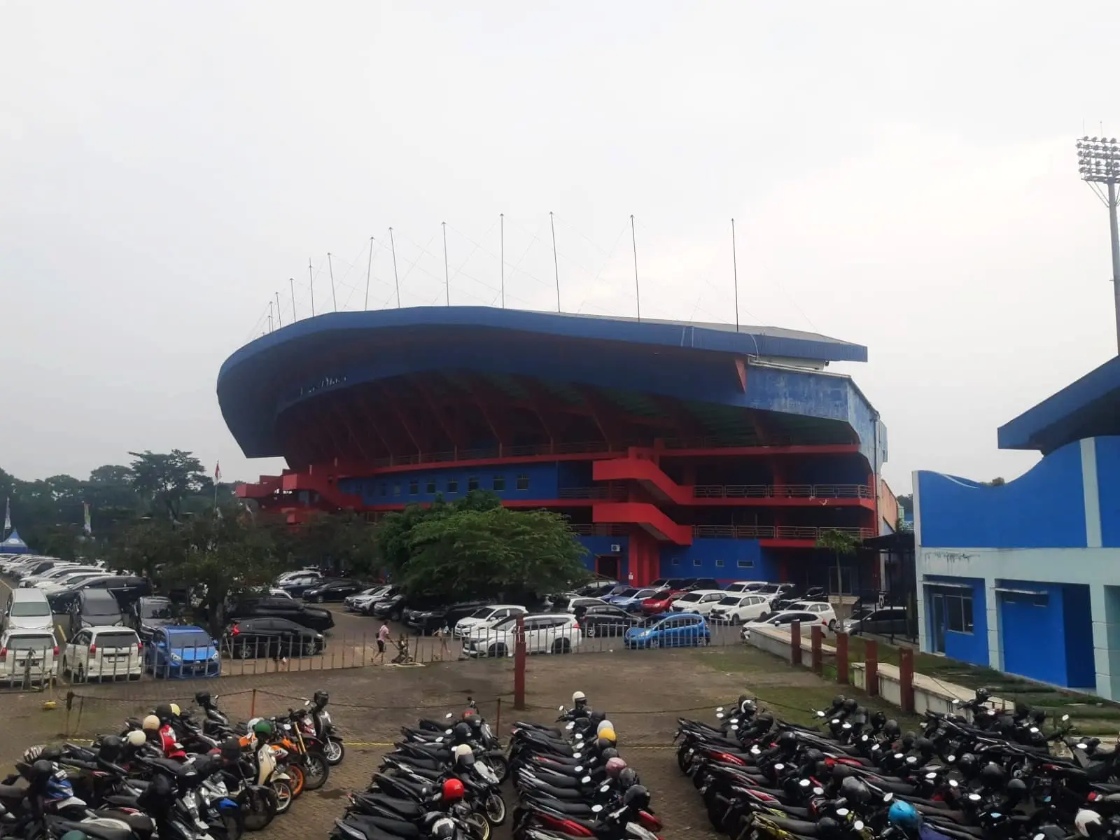 Ilustrasi parkir di Stadion Gajayana Kota Malang (M Sholeh)