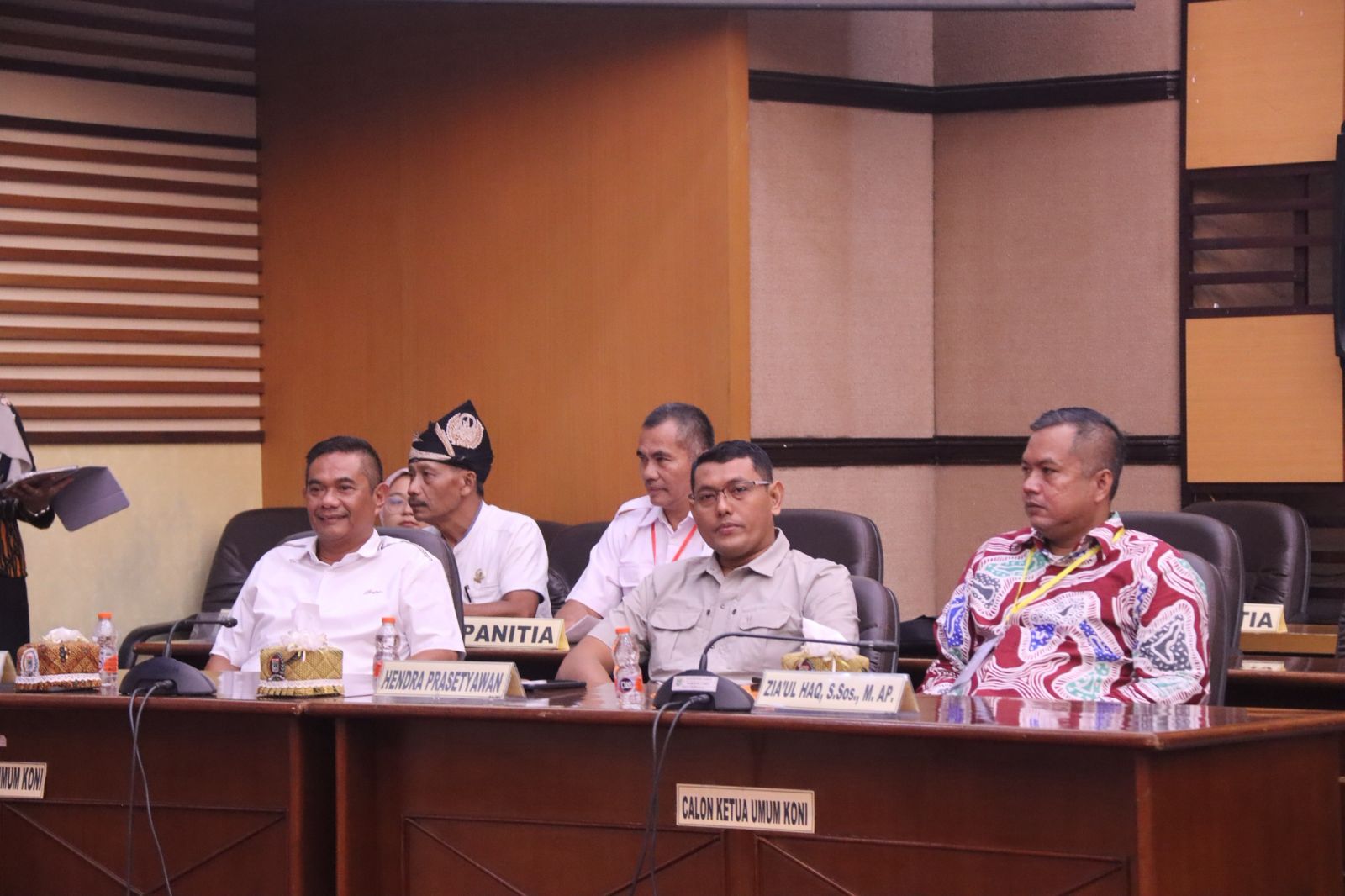 Tiga kandidat calon Ketua Umum KONI Kabupaten Malang. Foto: Pemkab Malang