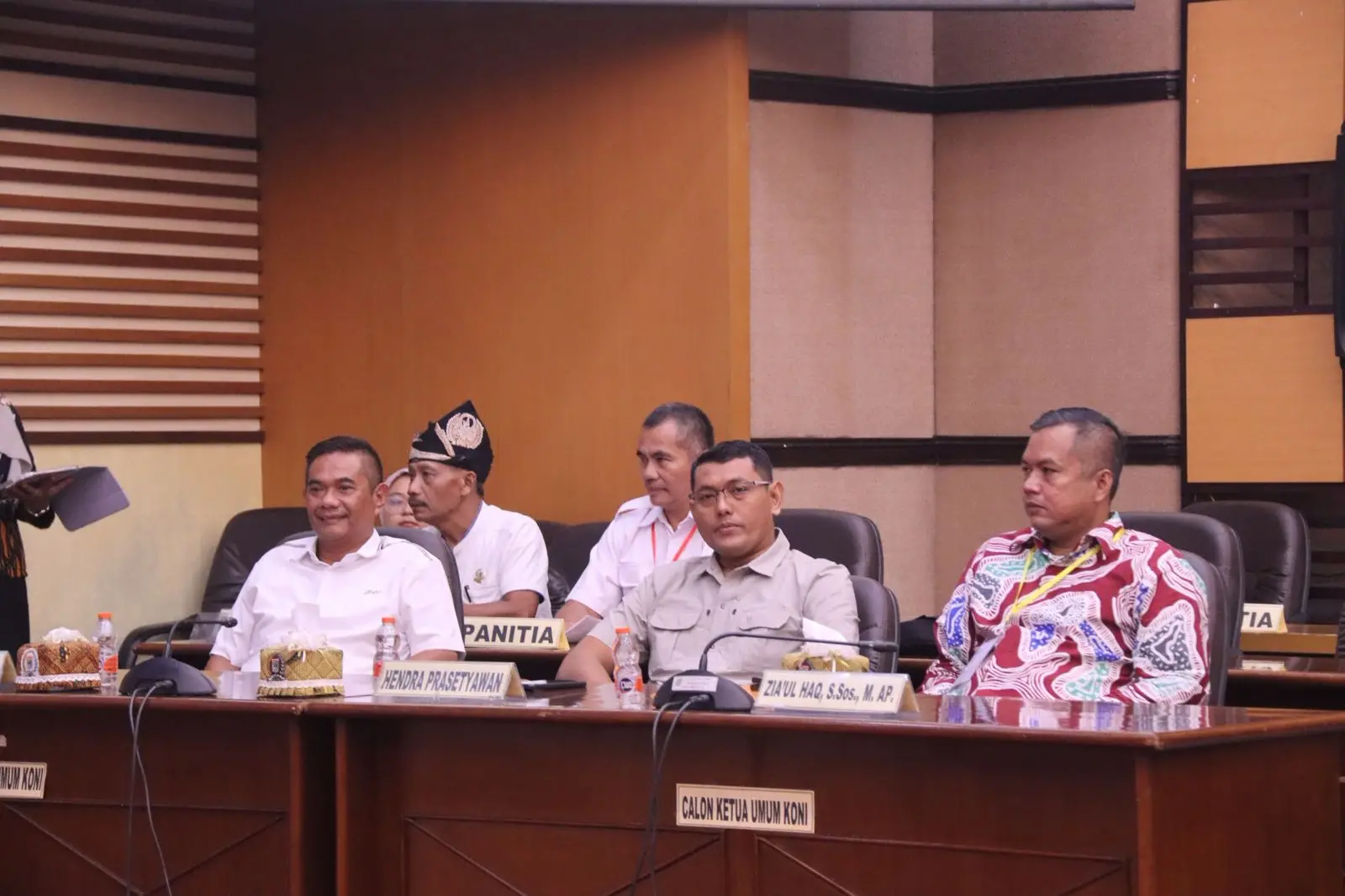 Tiga kandidat calon Ketua Umum KONI Kabupaten Malang. Foto: Pemkab Malang