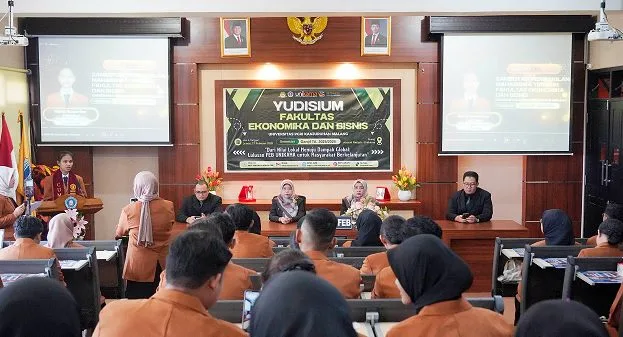 Yudisium FEB Unikama Semester Genap 2025/2026 berfokus pada penguatan identitas lokal dan menciptakan dampak global. /Foto: Dok. Unikama.