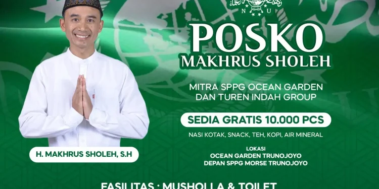 RM Ocean Garden buka posko Posko Harlah 1 Abad NU dengan siapkan 10 ribu paket makanan. (Foto/ist).