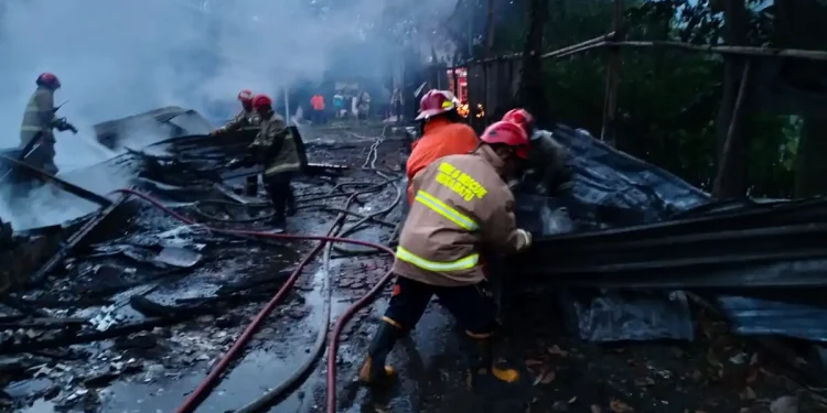 Kandang ayam terbakar