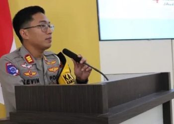 Kasat Lantas Polres Batu AKP Kevin Ibrahim saat menyampaikan titik rawan macet di Kota Batu. Foto: Dok.