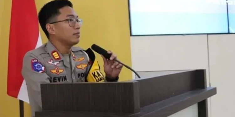 Kasat Lantas Polres Batu AKP Kevin Ibrahim saat menyampaikan titik rawan macet di Kota Batu. Foto: Dok.