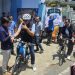 Wali Kota Malang, Wahyu Hidayat bersepeda saat hadiri agenda resmi. (Foto/M Sholeh)