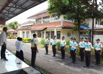 Kepala Tempat Uji Kompetensi Mandiri Jawa Timur, Kombes Pol (Purn) Sukarsan, S.H., M.H., membuka Uji Kompetensi LSP P-2 Sekuriti PP Polri di BLK Singosari Malang. (Foto/M Sholeh)