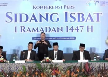 Jadwal dan tahapan Sidang Isbat Idulfitri 2026 yang diselenggarakan Kemenag RI pada hari Kamis, 19 Maret 2026. /Foto: Tangkapan layar kanal YouTube Kemenag RI.
