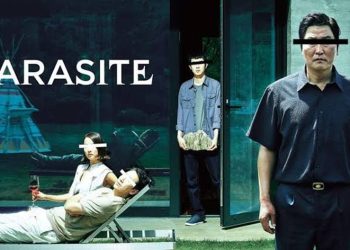 Poster dari salah satu film korea dengan plot twist tak terduga yang berjudul Parasite. (Foto: Pinterest)