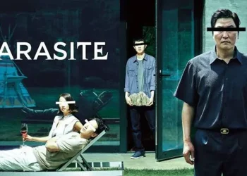 Poster dari salah satu film korea dengan plot twist tak terduga yang berjudul Parasite. (Foto: Pinterest)
