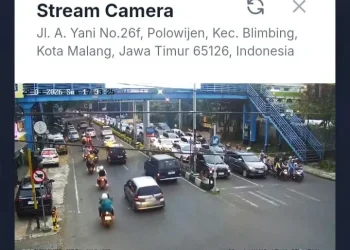 Kondisi lalu lintas di ruas jalan wilayah Kota Malang. (Foto/CCTV Kota Malang)