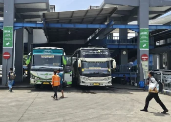 Terminal Arjosari Kota Malang yang bakal menjadi salah satu titik pergerakan mudik Lebaran 2026. (Foto/M Sholeh)