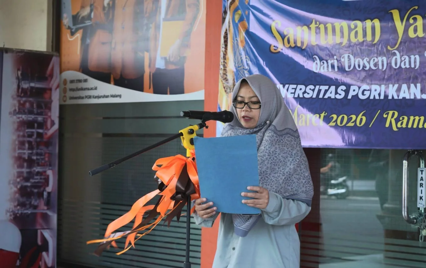 Sambutan Wakil Rektor Unikama, Irma Tyasari, S.E, S.Pd, M.M, Ak, CA, CPA, CRA, Ph.D. /Foto: Dok. Unikama.