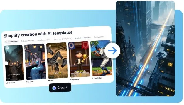 Ilustrasi teknologi AI desain dan video AI untuk konten profesional. Foto/dok